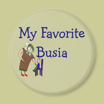 Polish Grandmother "My Favourite Busia" Gifts magnets
