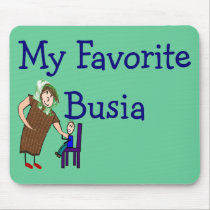 Polish Grandmother "My Favourite Busia" Gifts mousepads