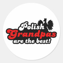 Polish Grandpa Round Stickers