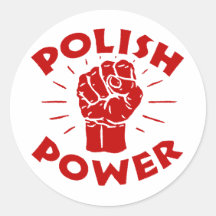 Polish Power Round Stickers