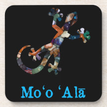 Polished Rocks Hawaiian Gecko Coasters