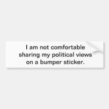 Political Bumper Sticker