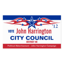 Political Campaign Card - City Council Business Card Template