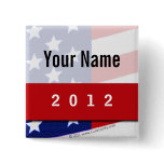 Political Campaign, CYO Stars and Stripes Pinback Button