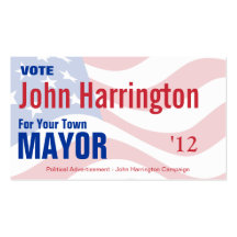 Political Campaign - Mayor Business Card