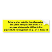 Political Correctness Bumper Sticker
