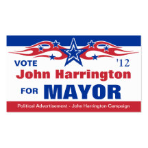 Political Election Campaign Card - Mayor Business Card