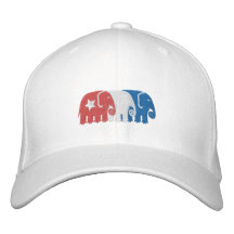 Political Elephants Embroidered Hats