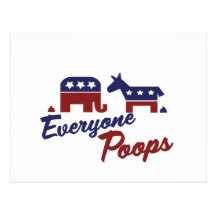 Political Humour Everyone Poops Postcards