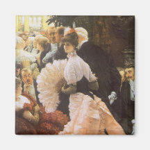 Political Lady by James Tissot, Vintage Victorian Refrigerator Magnets