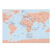 Political Map of the World Custom Announcements