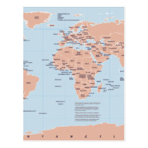 Political Map of the World Postcard