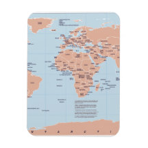Political Map of the World Vinyl Magnet