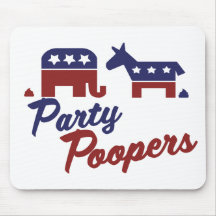 Political Parody party poopers Mousepad