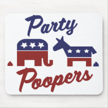 Political Party Poopers Mouse Pads