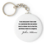 Political quotes by John Adams keychains