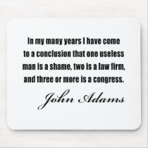 Political quotes by John Adams Mouse Mat