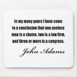 Political quotes by John Adams mousepads