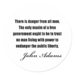 Political quotes by John Adams stickers
