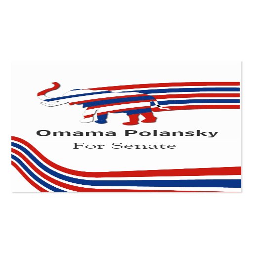 Political  Republican Business Card Template