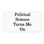 Political Science Turns Me On Custom Shipping Labels