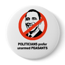Politicians prefer unarmed Presidents Pinback Button