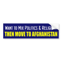 Politics and Religion Bumper Stickers