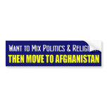 Politics and Religion bumper stickers