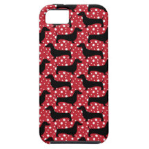 Polka Dachsund iPhone 5 Case