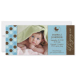 Polka Dot Baby Birth Announcement (blue)