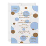 Polka Dot Baby Shower Inviations: Brown and Blue invitations