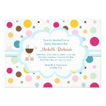 Polka Dot Baby Shower Invitation