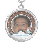 Polka dot bird label baby boy first 1st Christmas Jewelry