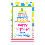 Polka Dot Birthday Cake Gift Calling Cards Business Card Template