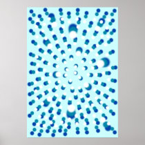 Polka Dot Blue Poster