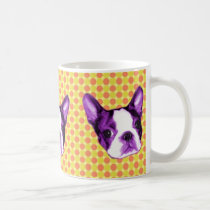 Polka Dot Boston Terrier Puppy Mug mugs