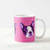 Polka Dot Boston Terrier Puppy Mug mugs