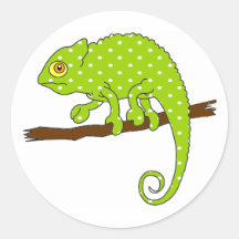 Polka Dot Chameleon Stickers