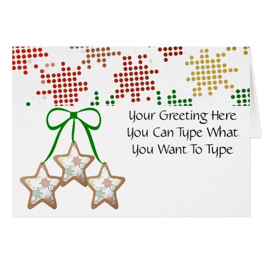 Polka Dot Christmas Cookies Greeting Cards