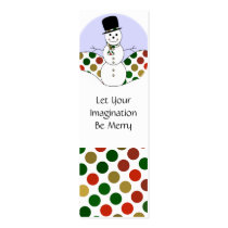 Polka Dot Christmas Snowman business cards