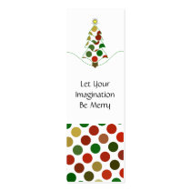 Polka Dot Christmas Tree Bookmark business cards