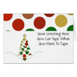 Polka Dot Christmas Tree Greeting Card