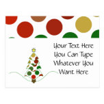 Polka Dot Christmas Tree Postcard
