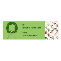 Polka Dot Christmas Wreath business cards