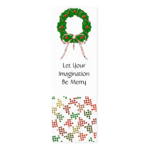 Polka Dot Christmas Wreath business cards