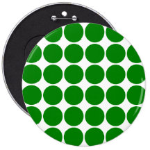 Polka Dot Circles & Spots : Green Polka Dots Button