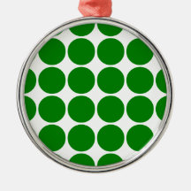 Polka Dot Circles & Spots : Green Polka Dots Christmas Tree Ornaments