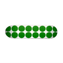 Polka Dot Circles & Spots : Green Polka Dots Skate Board Decks