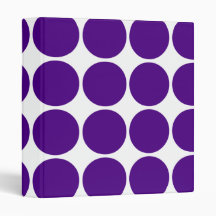 Polka Dot Circles & Spots : Purple Polka Dots Binder