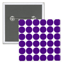 Polka Dot Circles & Spots : Purple Polka Dots Pinback Buttons